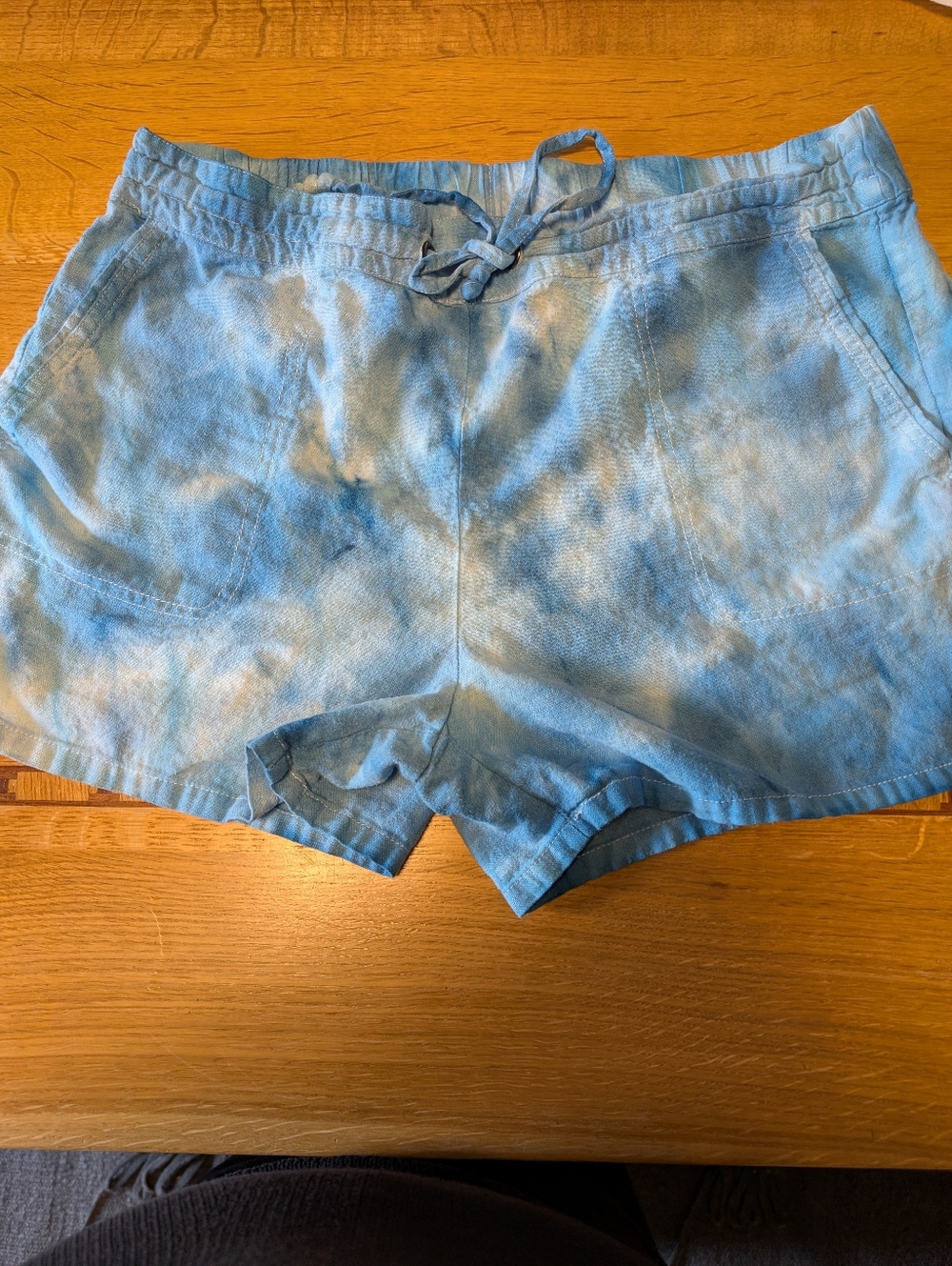 For Cynthia Linen Blend Shorts,XL